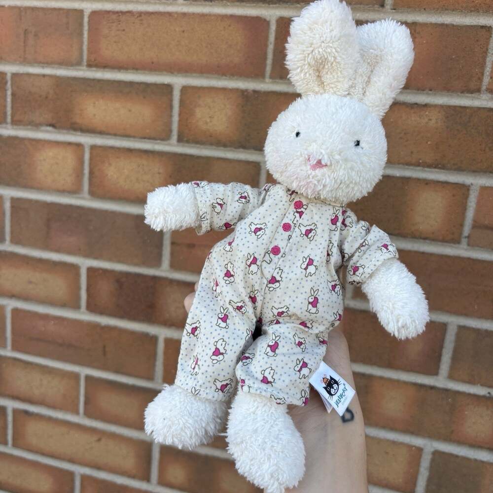 Jellycat London Little Bedtime Rabbit Sleepy Bunny Plush Cream Retired